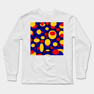 colored circles in a dark background Long Sleeve T-Shirt